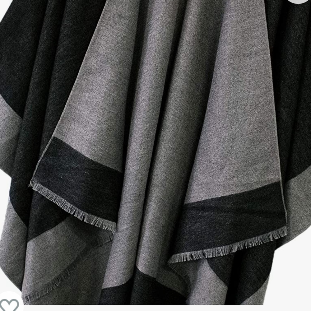 Women's Shawl Wrap Poncho Cape Cardigan Sweater Open Front - Picture 2 of 6